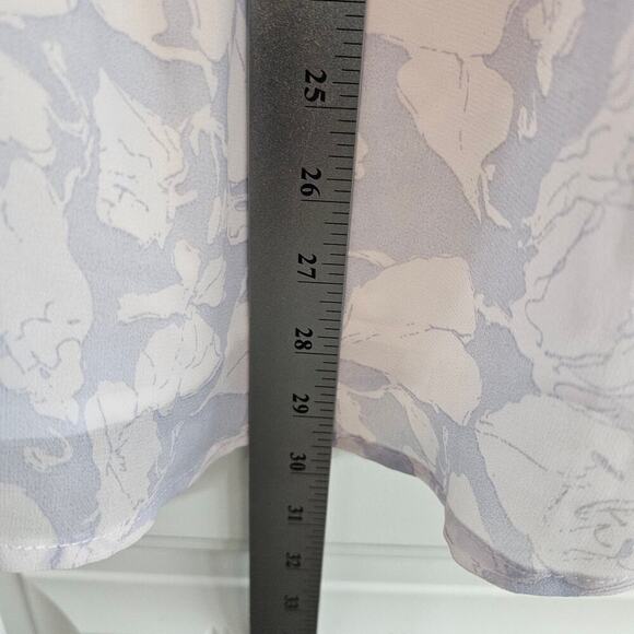 Boho Floral Blouse Women 2X White Button Sheer Balloon Sleeve Peasant Cottage - Picture 8 of 10